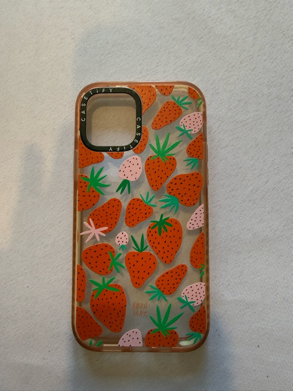 Casetify Strawberry Print Clear Phone Case - iPhone 12/12 Pro